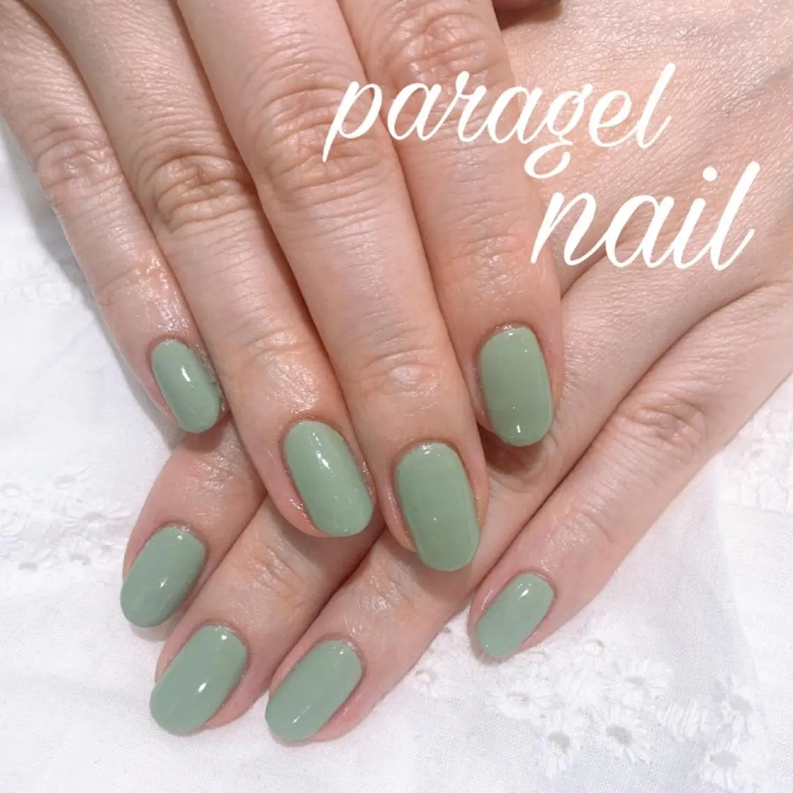 ネイル グリーン ハンドネイル nail* runa🌻のネイルデザイン