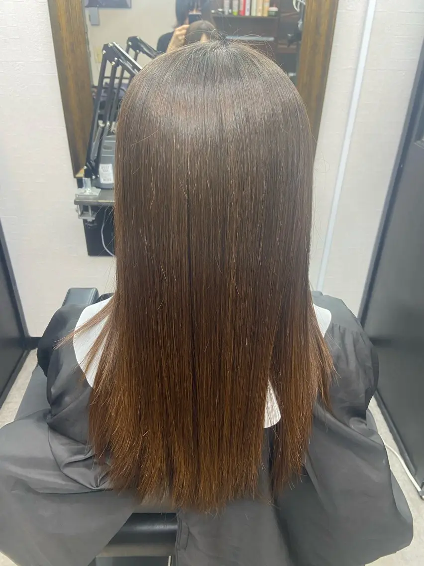 縮毛矯正+カラー+カットのメニューです✨️5stepトリートメントお付けしてますの写真