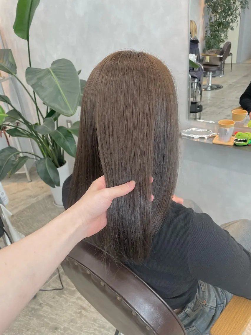 ミディアム カラー ヘアカラー 竹森 鈴乃のヘアスタイル