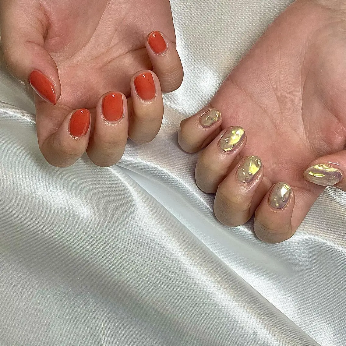 カラー パーマ ヘアアレンジ メンズ キッズ ネイル マツエク・マツパ オレンジ カラーマツエク オレンジ el. by Aoのネイルデザイン