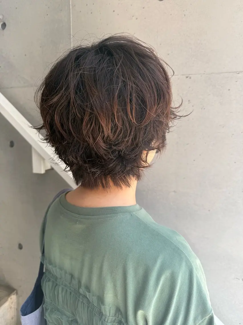 ショート パーマ ショートヘア カット パーマ Cadre新小岩🫧 栗原葵のヘアスタイル