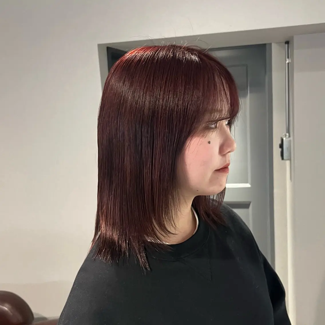 カラー レッドカラー 北見 桃夏のヘアスタイル