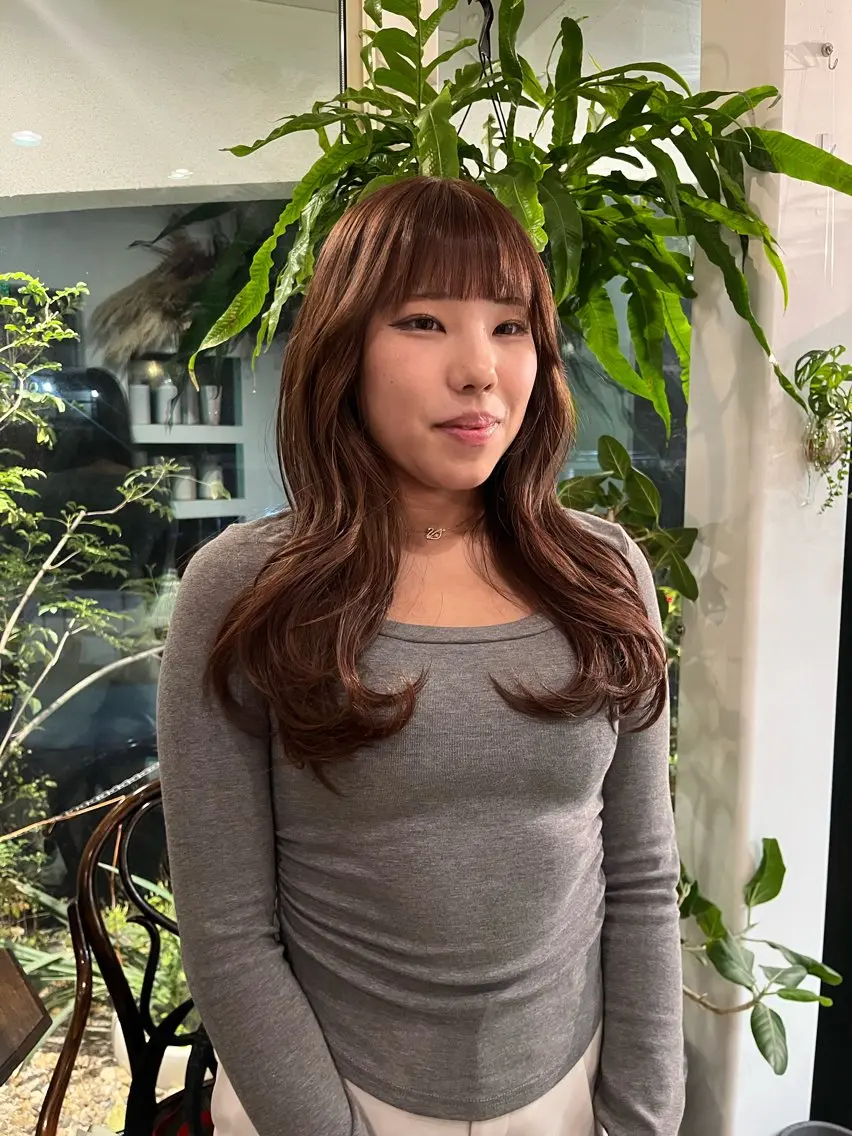 ロング カット パーマ 柴田 さくらのヘアスタイル