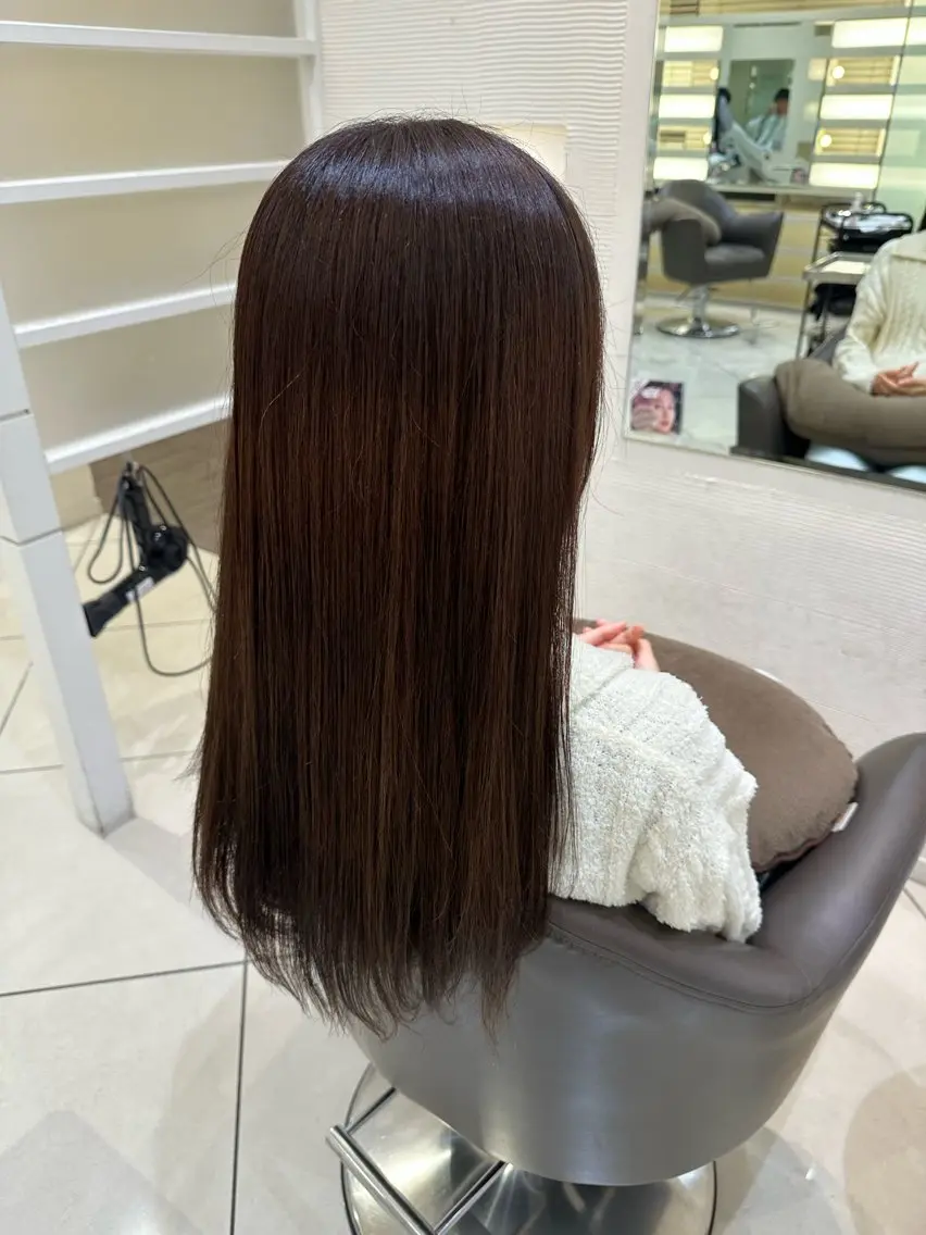 ロング カラー タイトボブ個性派カラ ーAKANEのヘアスタイル