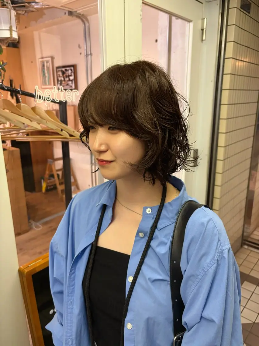 ミディアム パーマ カット パーマ kaito パーマ募集！🔵のヘアスタイル
