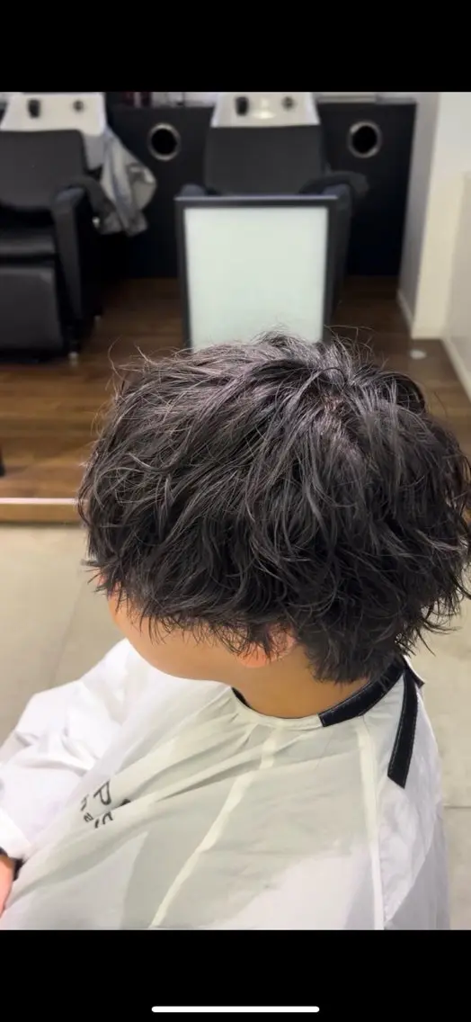 ショート パーマ メンズ トリートメント カット パーマ トリートメント パーマ特化/メンズ シャドウパーマのヘアスタイル