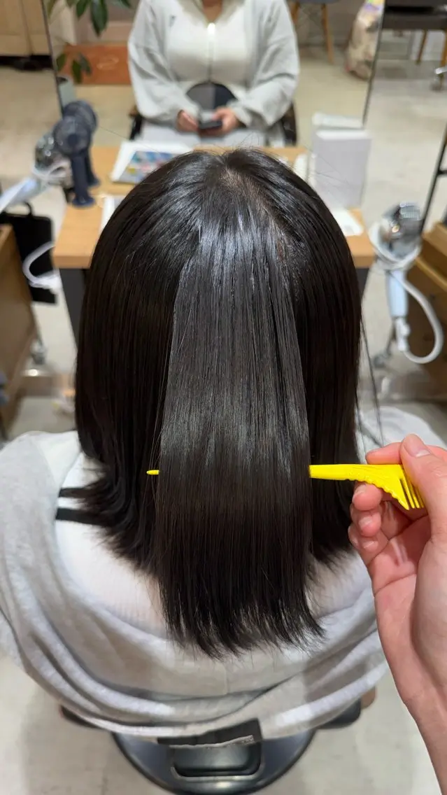 ミディアム 縮毛矯正 にいな/ 縮毛矯正/カラー☘️のヘアスタイル