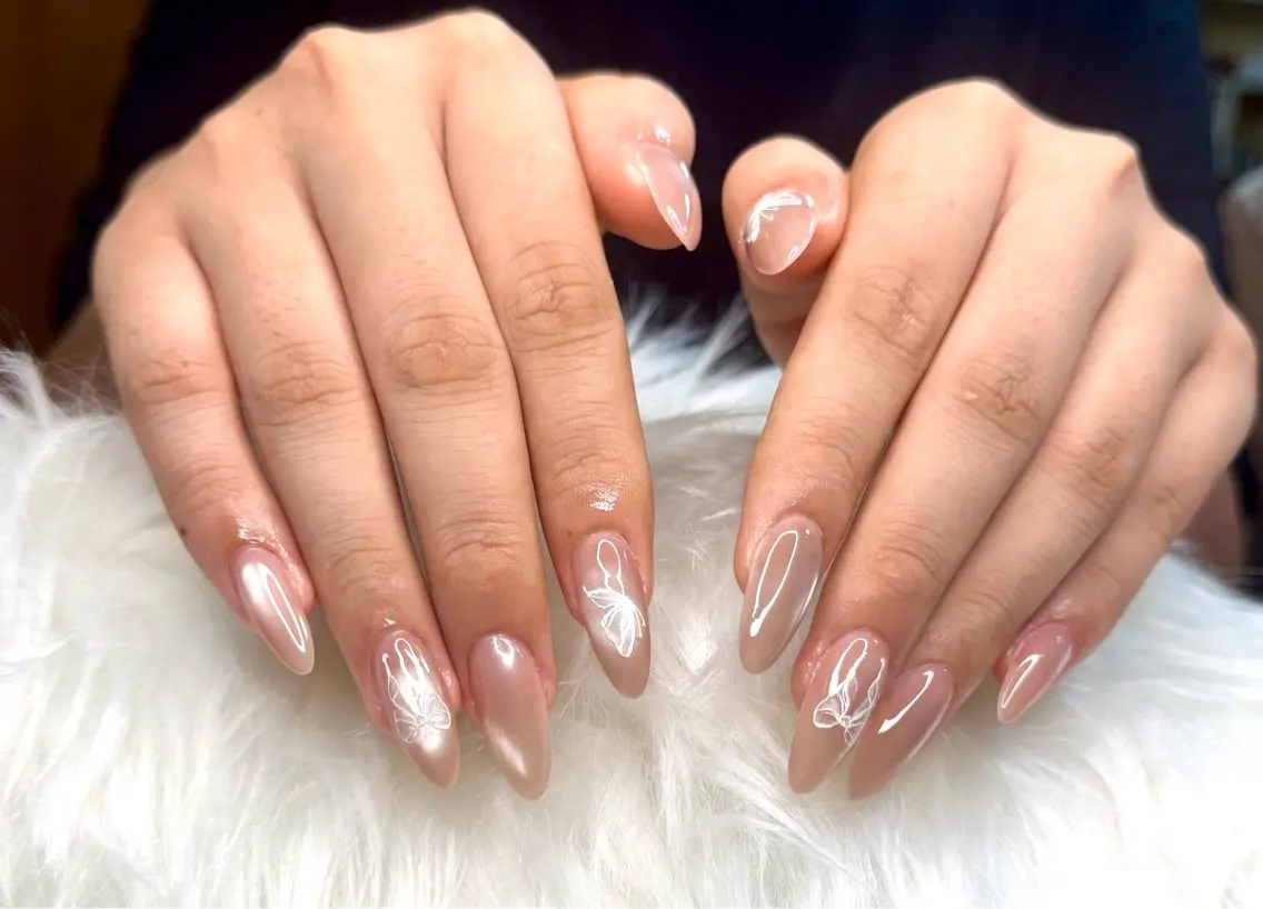 ネイル アートネイル 成人式 ジェルネイル マグネットネイル ニュアンスネイル ハンドネイル Kora Nailのネイルデザイン