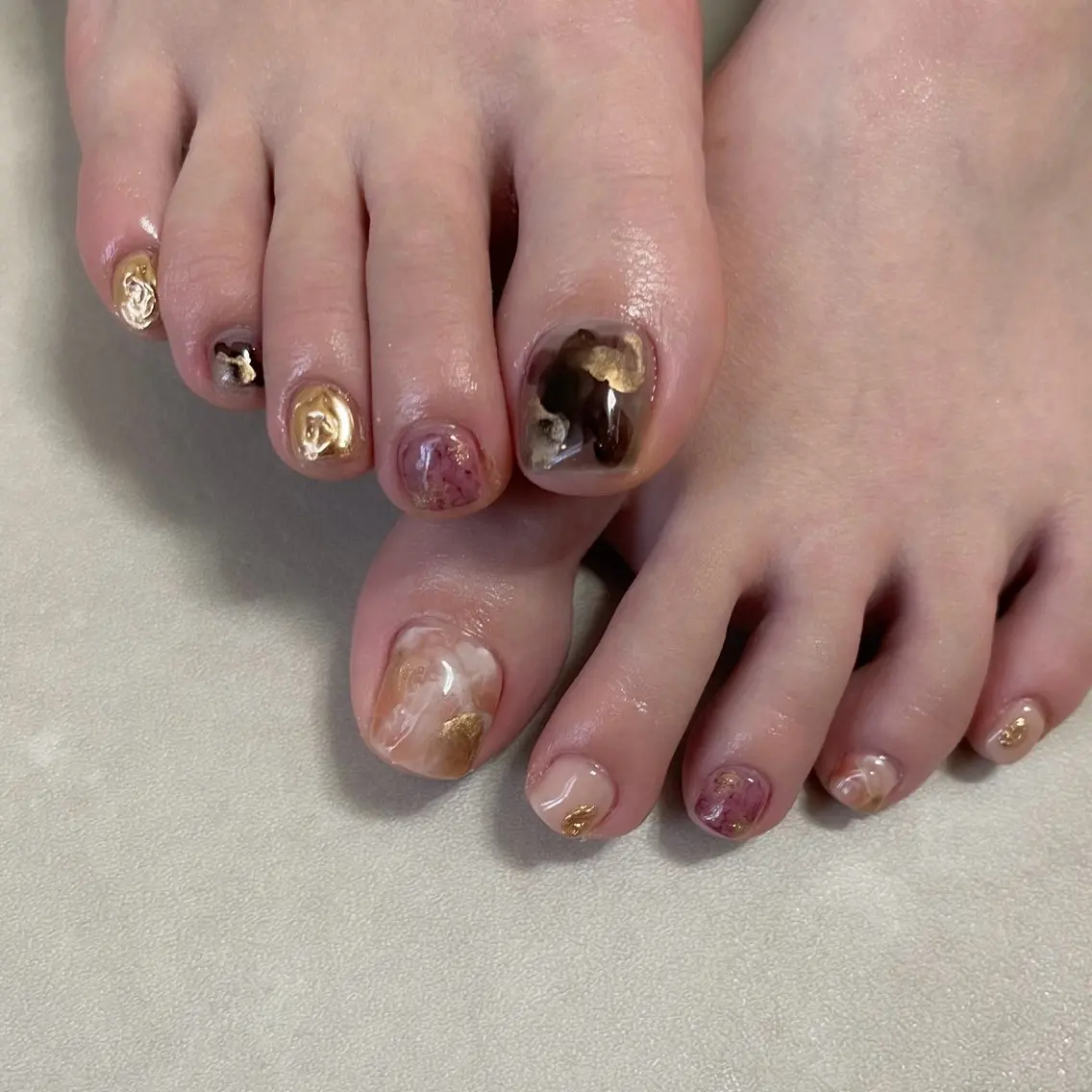 footnail🩰 10本 フルアート ♡の写真