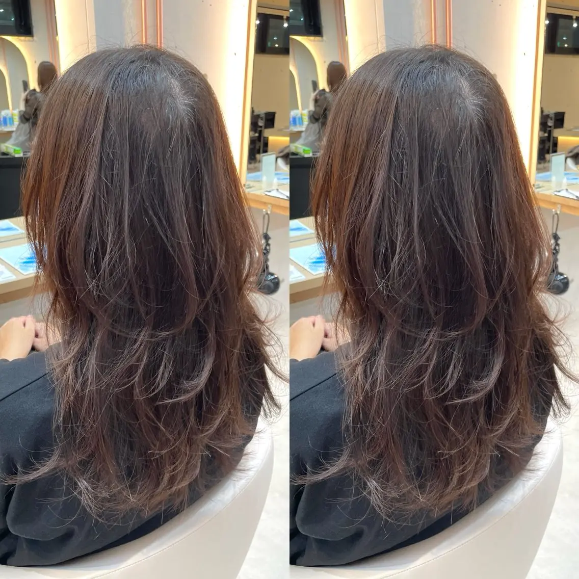 ロング カット ヘアセット ブリーチ無しダブル カラー🦕まどかのヘアスタイル
