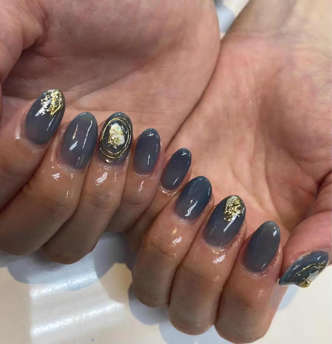 ネイル アートネイル フレンチネイル ジェルネイル ガラスフレンチ グラデーション ハンドネイル ハンドケア FASTNAIL PLUS 新宿店のネイルデザイン