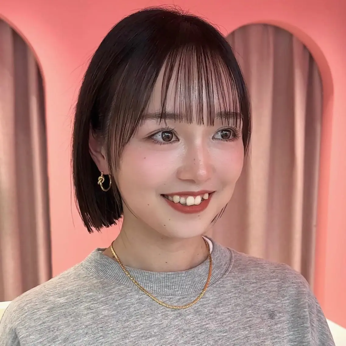 ショート カット ヘアカラー トリートメント 原宿/韓国ボブ /くびれボブ/優希のヘアスタイル