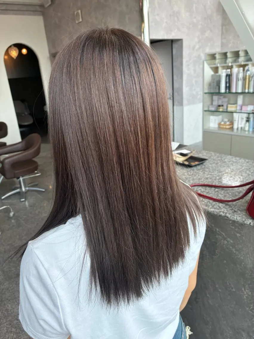 ロング カラー ブラウンカラー ダークブラウン ヘアカラー 武田 瑞季のヘアスタイル