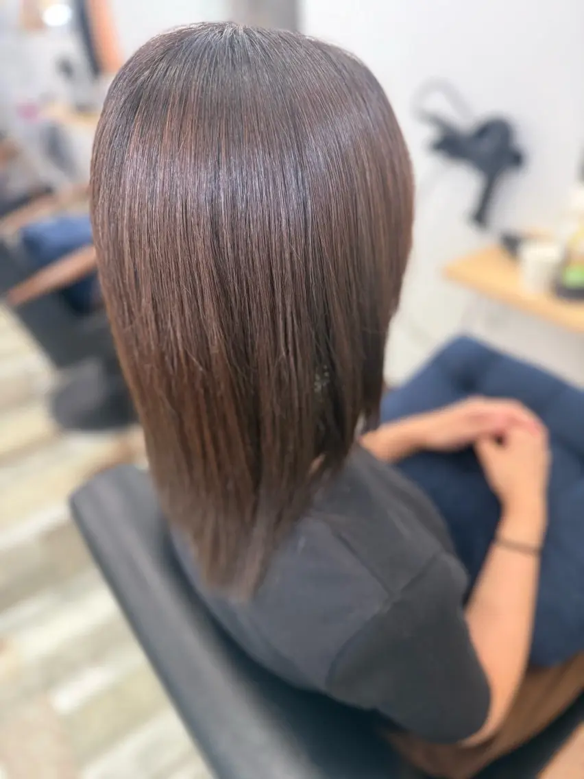 ミディアム ヘアカラー 中西 広人のヘアスタイル