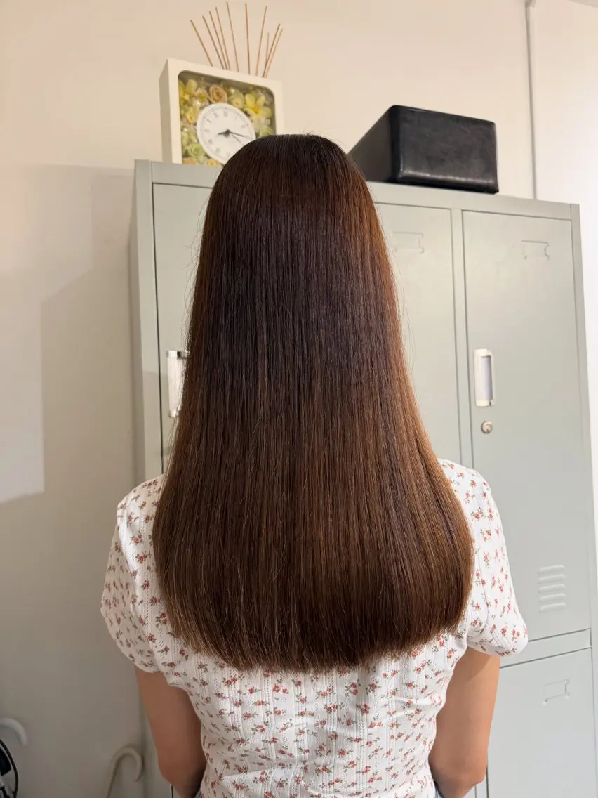 セミロング 透明感カラー🫧 🍒久留米美容室のヘアスタイル