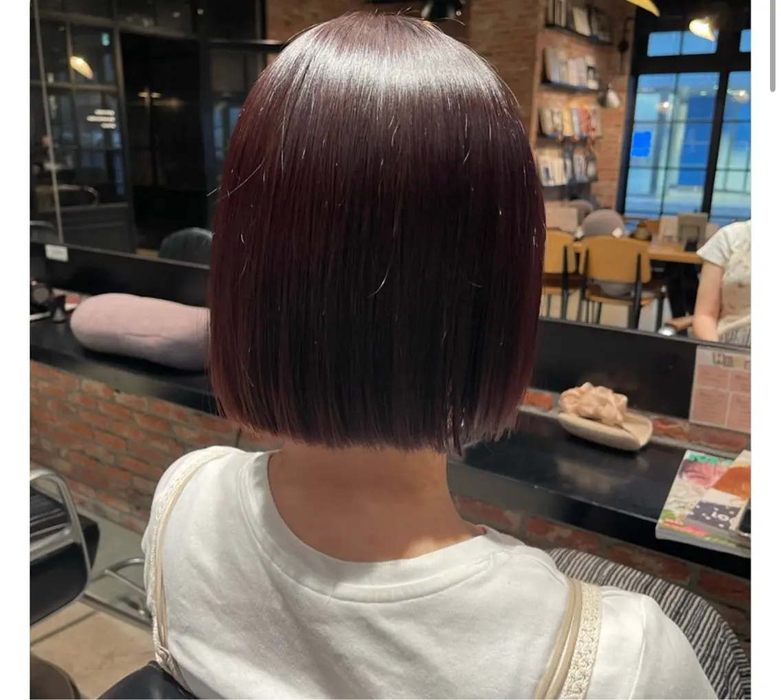 ミディアム りお ハイライト・パーマのヘアスタイル