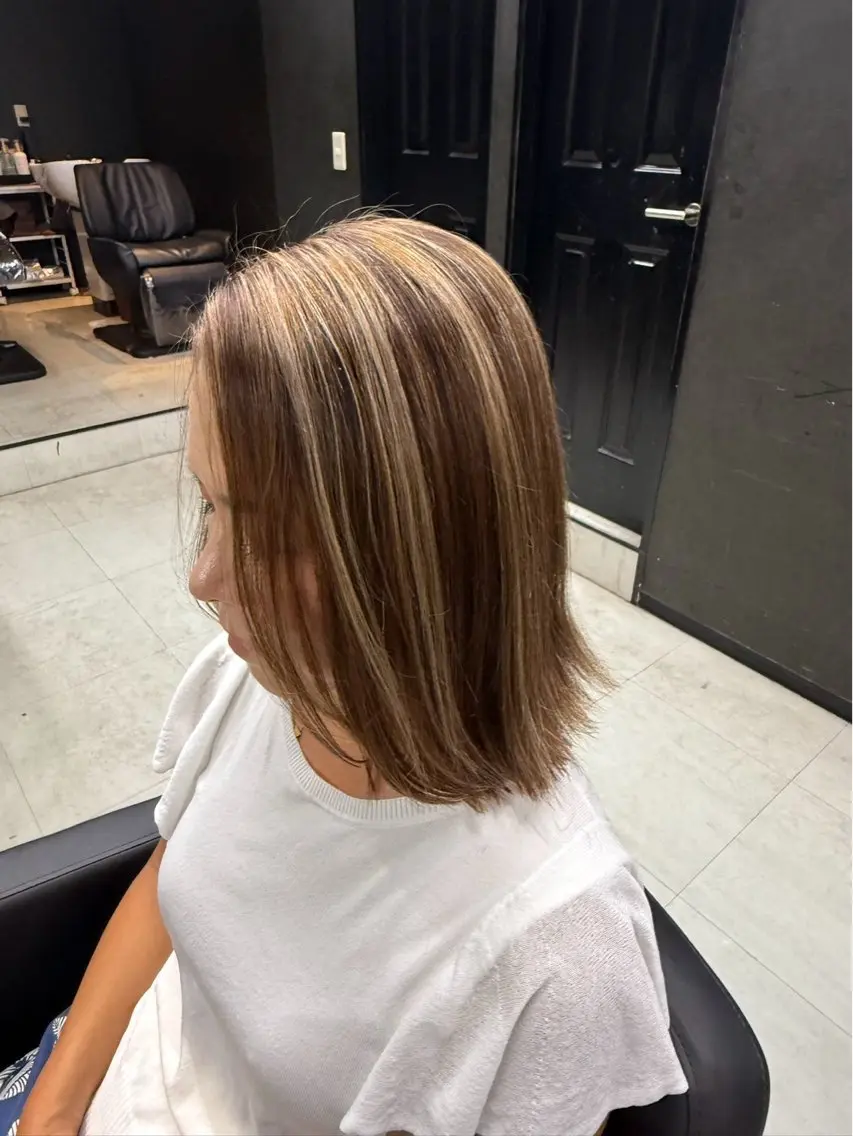 ショート ハイライト ヘアカラー coco横浜 あやものヘアスタイル