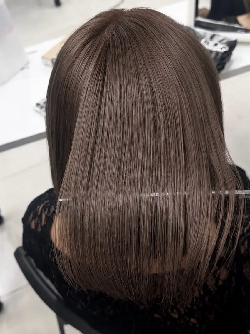 ショート カラー ブリーチ ブラウンカラー 透明感カラー ブリーチなしカラー ヘアカラー トリートメント ブリーチ🎨デザイン カラー/れいじ🩶のヘアスタイル