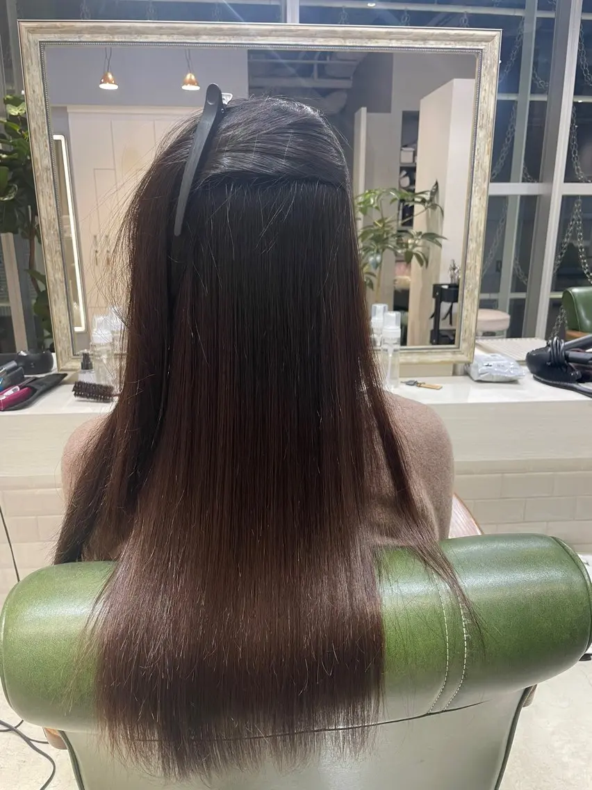 ロング 縮毛矯正 青山 茂輝のヘアスタイル