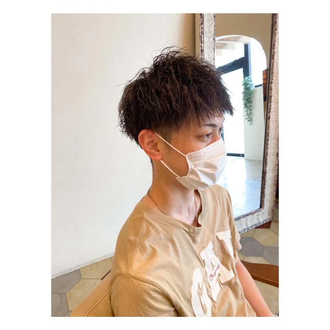 パーマ メンズ カット パーマ 菊池大一 溝の口パーマのヘアスタイル