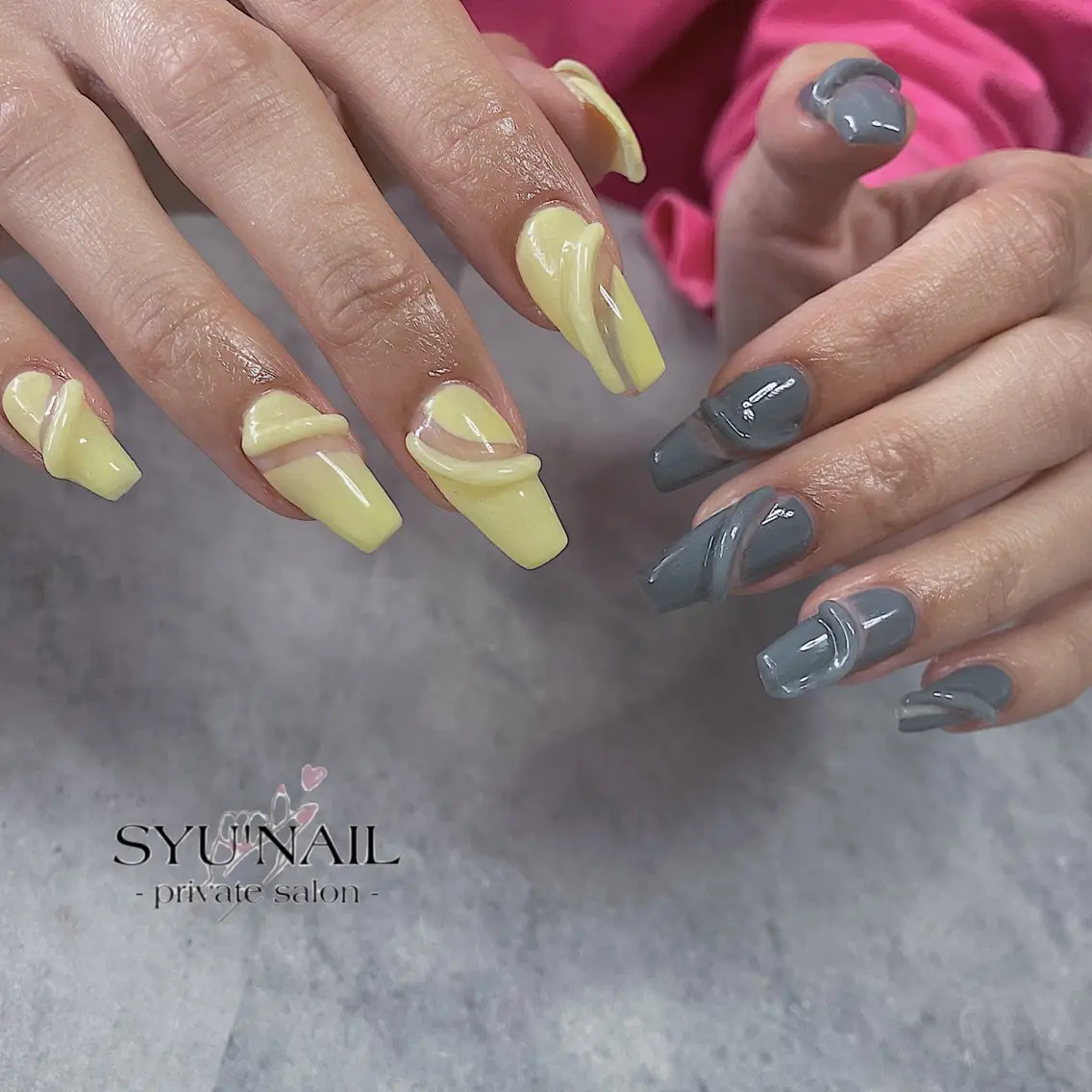 セミロング ハンドネイル SYU'NAIL /YUKIのネイルデザイン