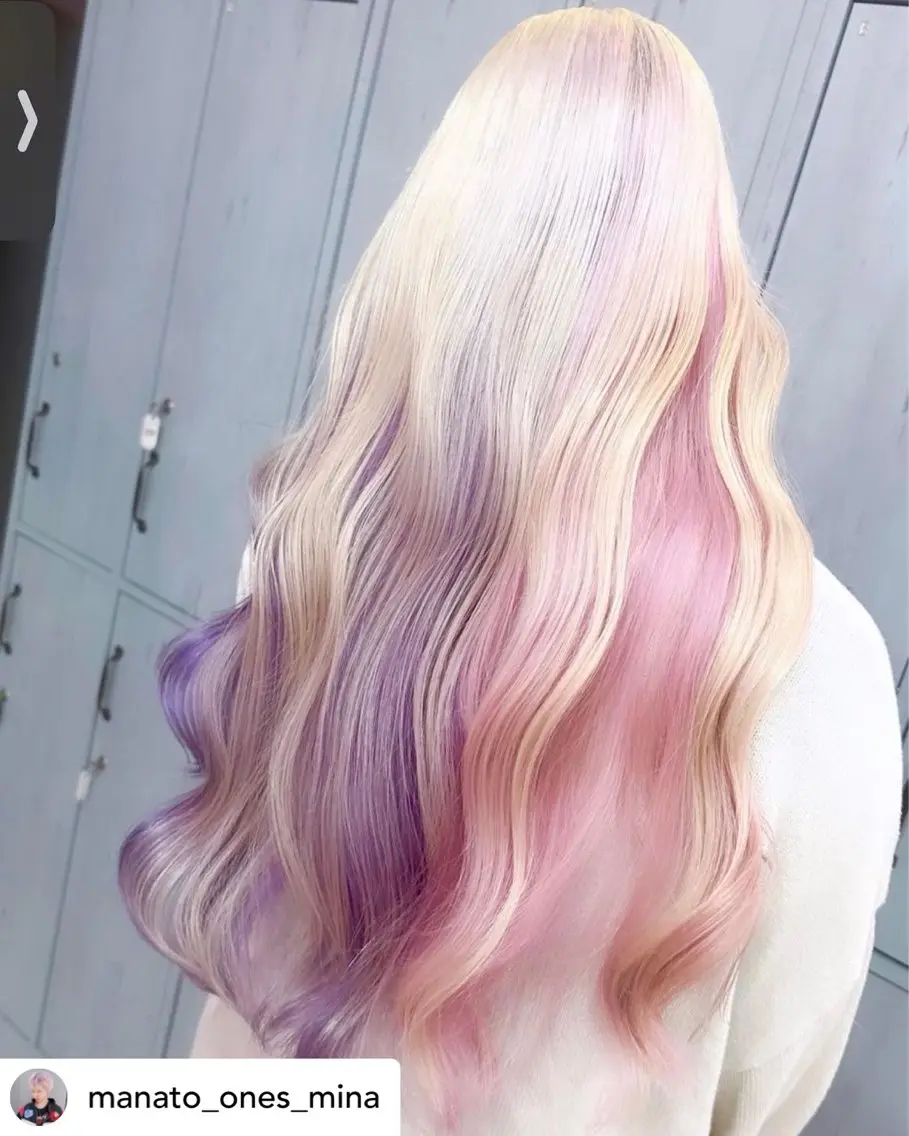 セミロング カラー 町田ブリーチデザイン 🌈MANATOのヘアスタイル