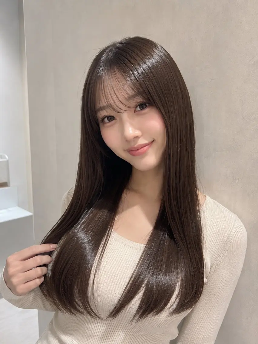 ロング カット ヘアカラー MODE K’s西宮 JR西宮のヘアスタイル