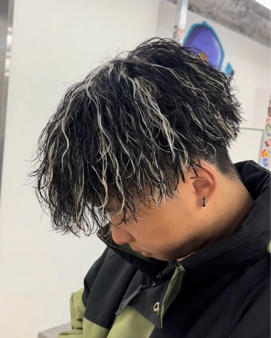 カラー パーマ メンズ カット パーマ ✨メンズ特化✨ メンズの垢抜けヘアのヘアスタイル