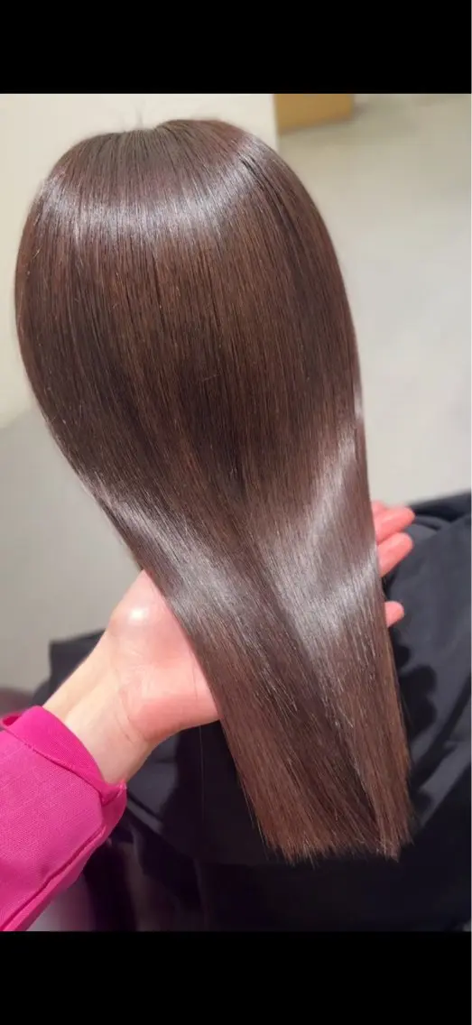 セミロング ヘアカラー トリートメント ️🫧透明感カラー& 髪質改善🎀いさきのヘアスタイル