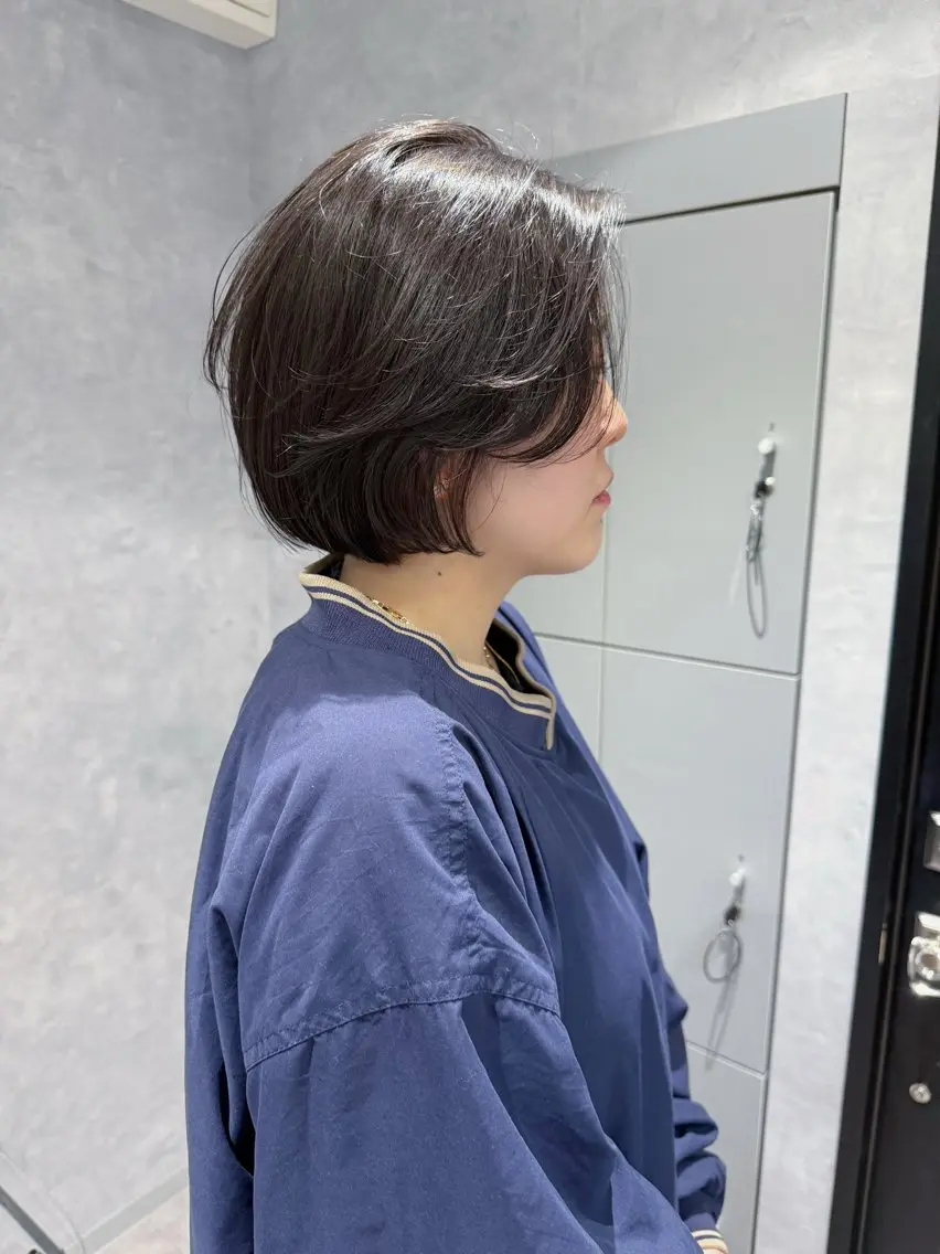 ショート ボブ 顔周りカット レイヤーカット 野林 夏帆のヘアスタイル