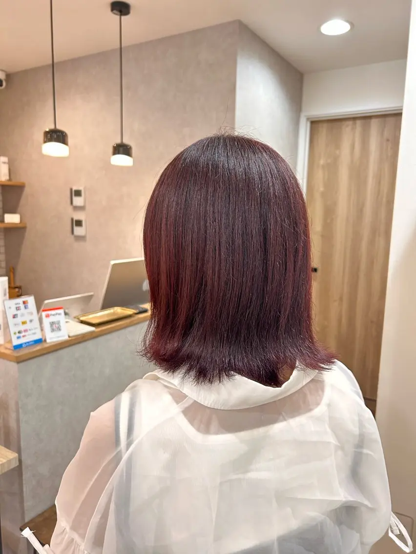 カラー ヘアカラー ボブ/暖色カラー 🎧 kei 🎀のヘアスタイル