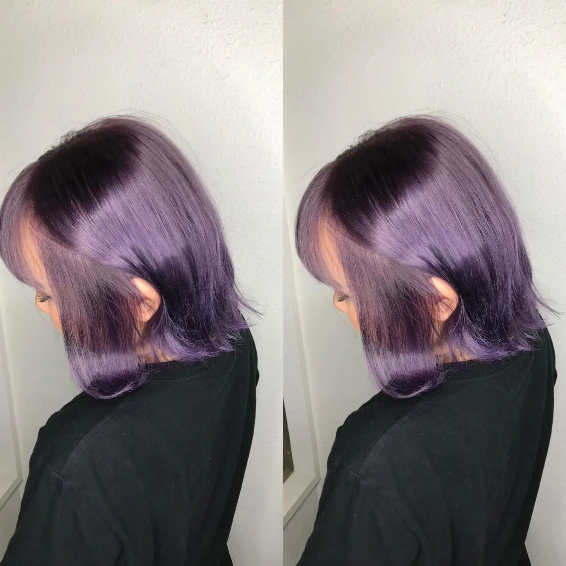 ミディアム カラー ブリーチ ケアブリーチ ラベンダーカラー パープルカラー ヘアカラー ブリーチカラー/レイ ヤーカット岡田友仁のヘアスタイル