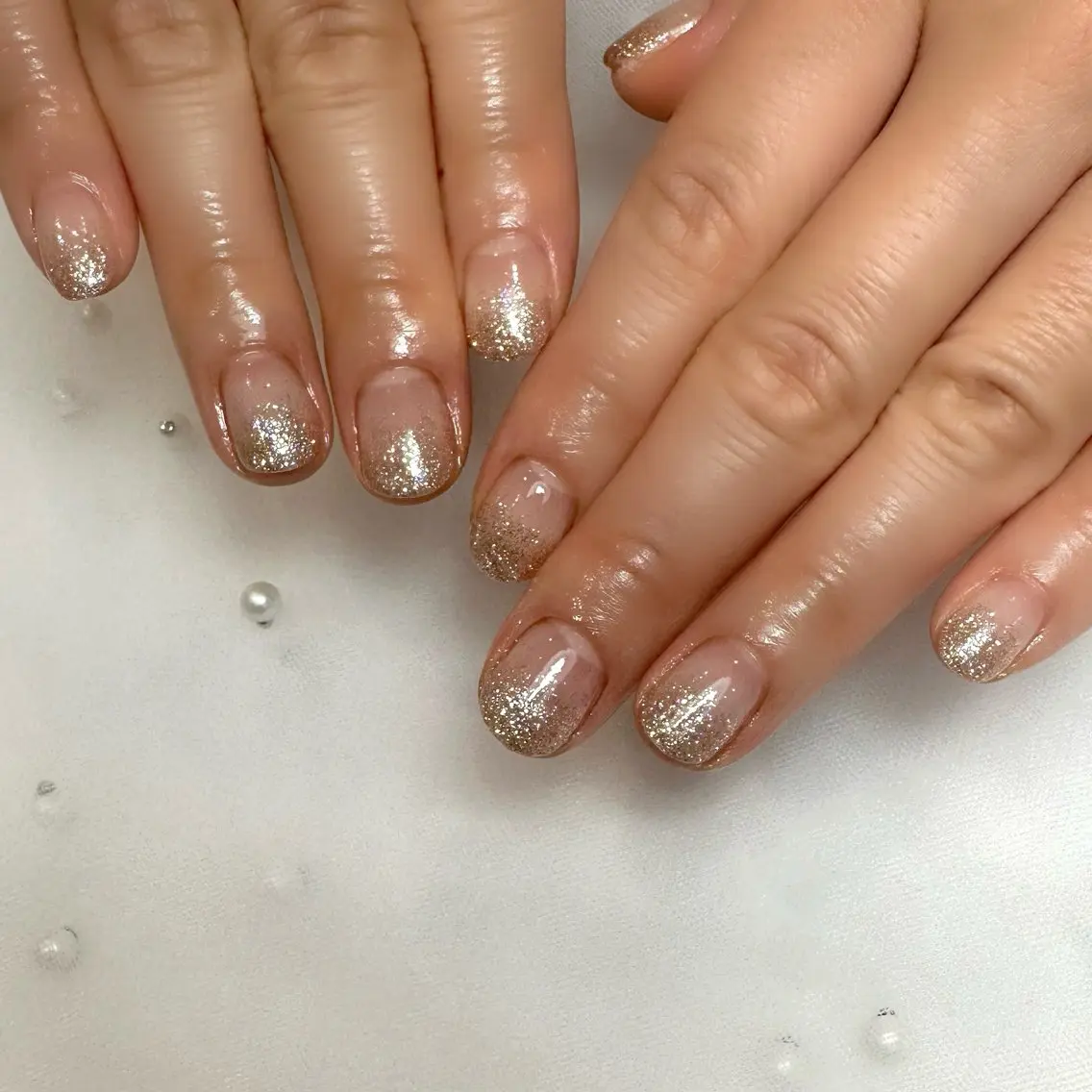 ネイル グラデーション ラメ(グリッター) ラメグラデーション ハンドネイル 🫧Zina船橋北口 mai🫧のネイルデザイン