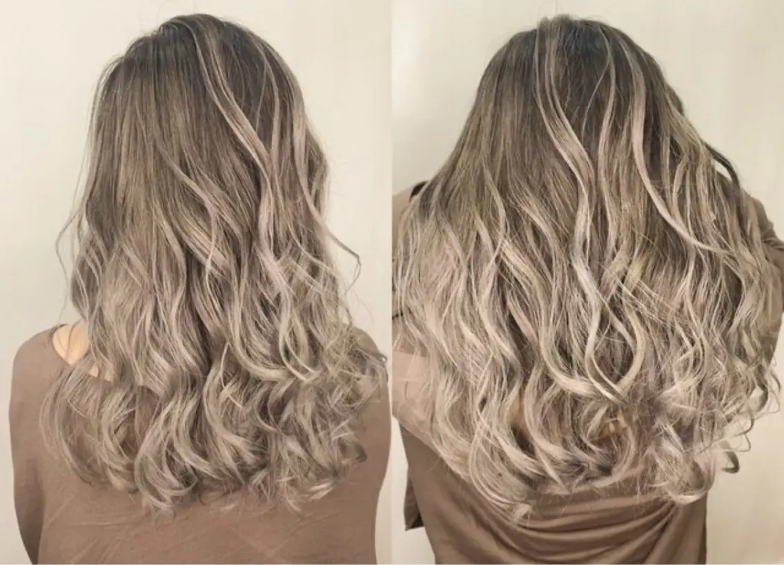 セミロング カラー ヘアカラー 吉岡 勇海のヘアスタイル