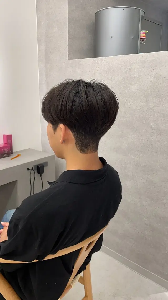 ショート パーマ メンズ カット パーマ 小野 康生のヘアスタイル