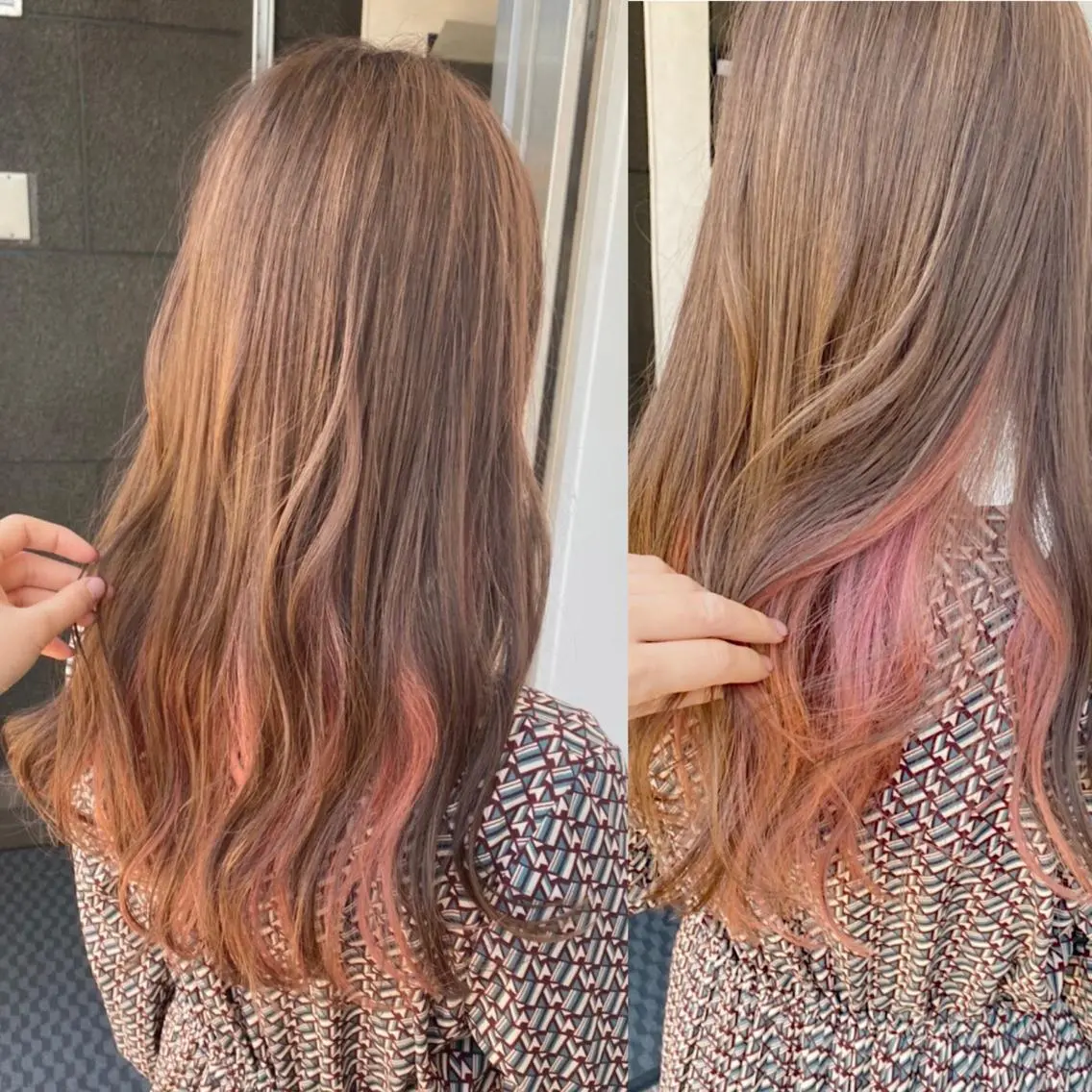 ロング カラー インナーカラー ロング カット ヘアカラー MR.GOOD MORNINGフジイのヘアスタイル