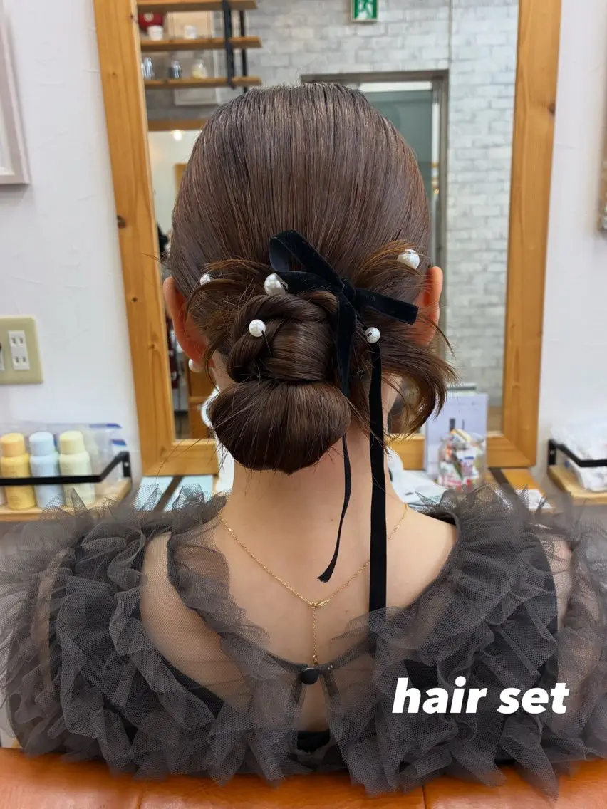 ロング ヘアアレンジ 成人式 結婚式・ブライダル ヘアセット KAREN🕊️ 大宮美容室のヘアスタイル