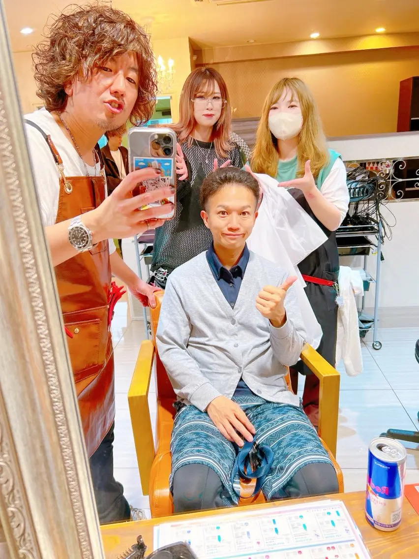ショート カラー メンズ メンズハイライト ハイライトカラー ハイライト 髪質改善 トリートメント カット Refuge by produceのヘアスタイル