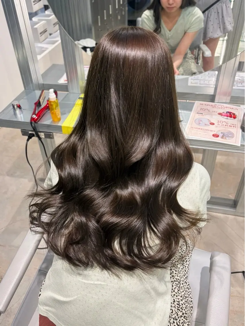 ロング カラー カット トリートメント ダブルカラー/レイヤ ーカット 🤍ゆきなのヘアスタイル
