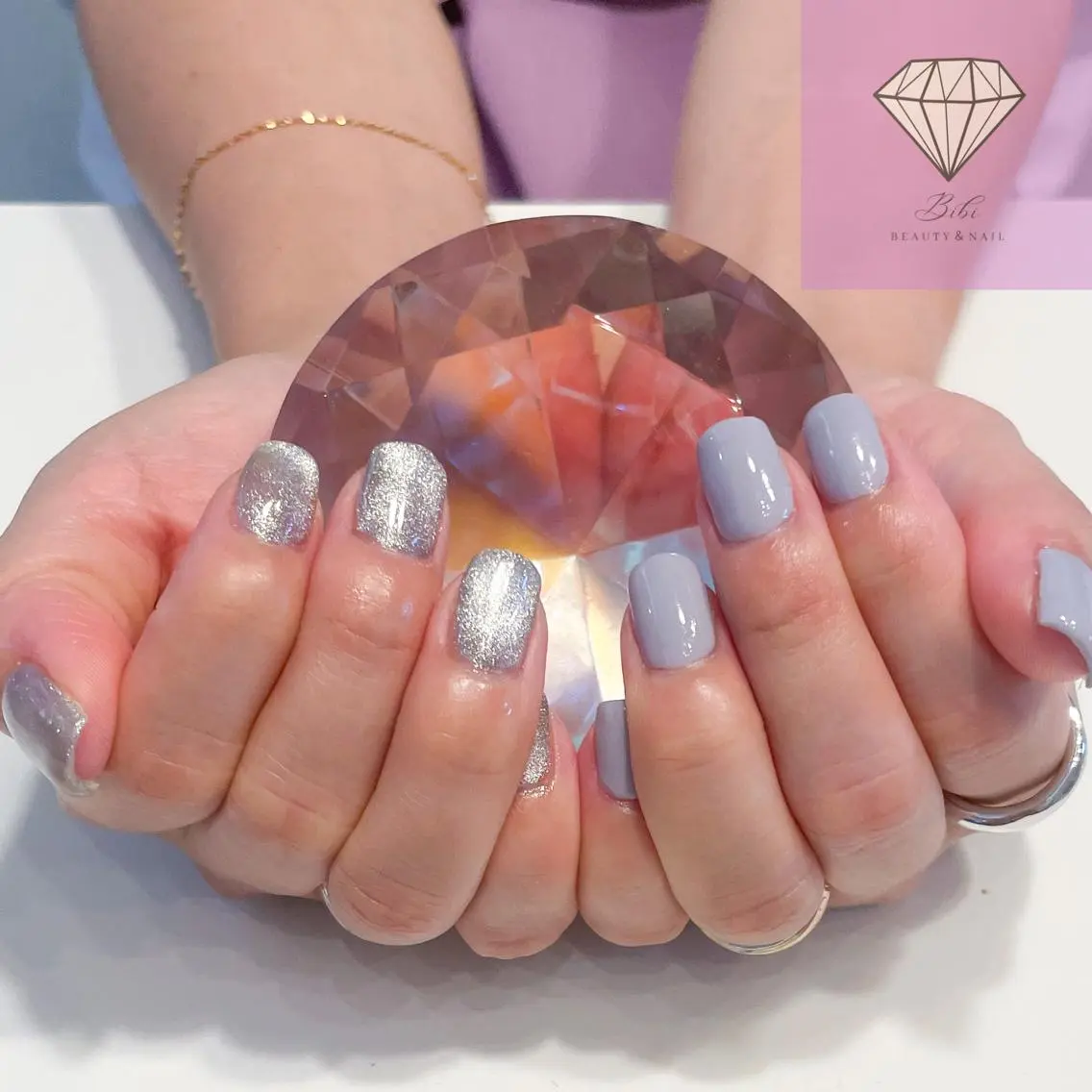 ネイル マグネットネイル ワンカラーネイル ハンドネイル ネイルサロン💎 Bibiのネイルデザイン