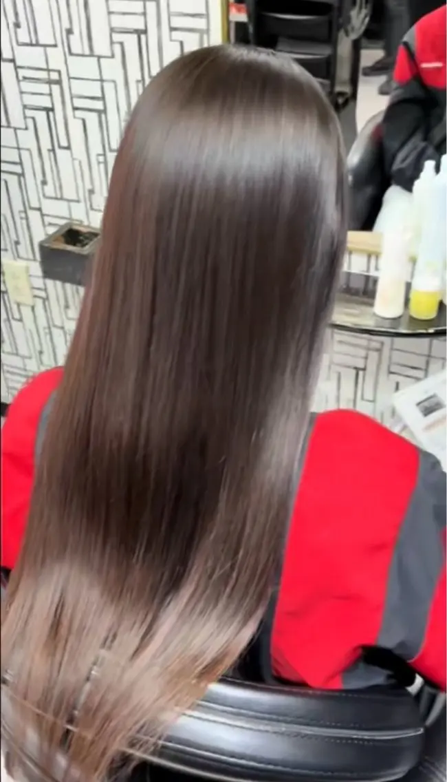 ロング 縮毛矯正 北村 理奈のヘアスタイル