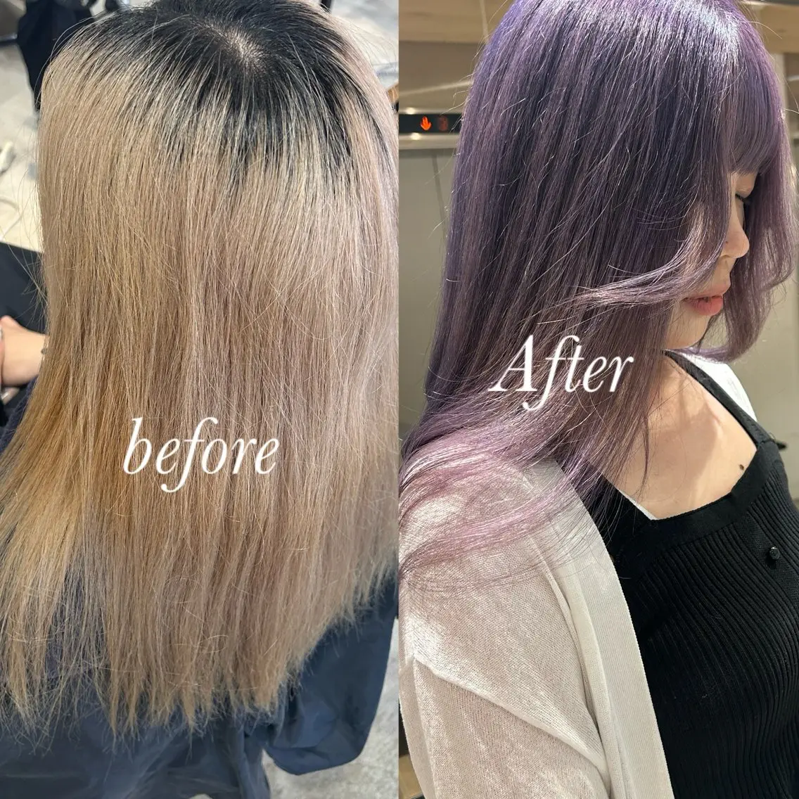 セミロング カラー カット ヘアカラー トリートメント メンズ多数⚡ブリーチ 特化💚Acchonのヘアスタイル