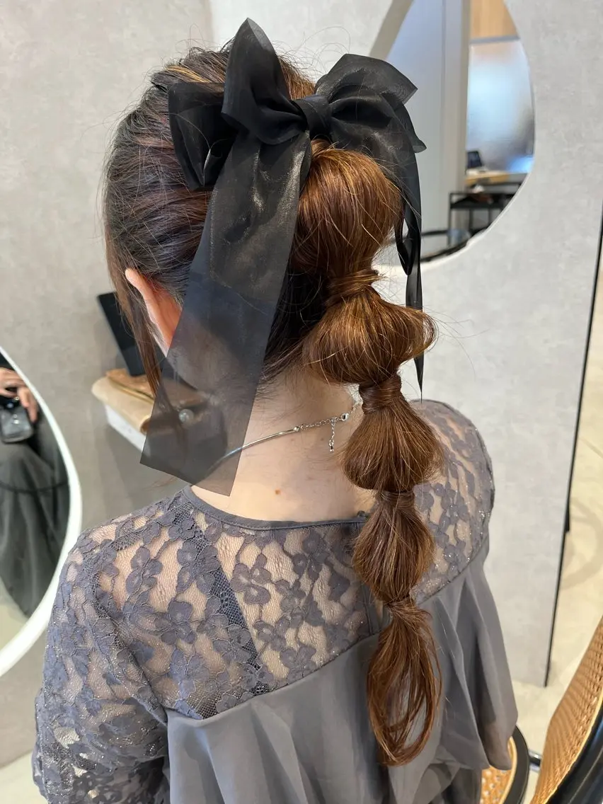 ヘアアレンジ 玉ねぎヘアー ヘアセット 福島 果音のヘアスタイル