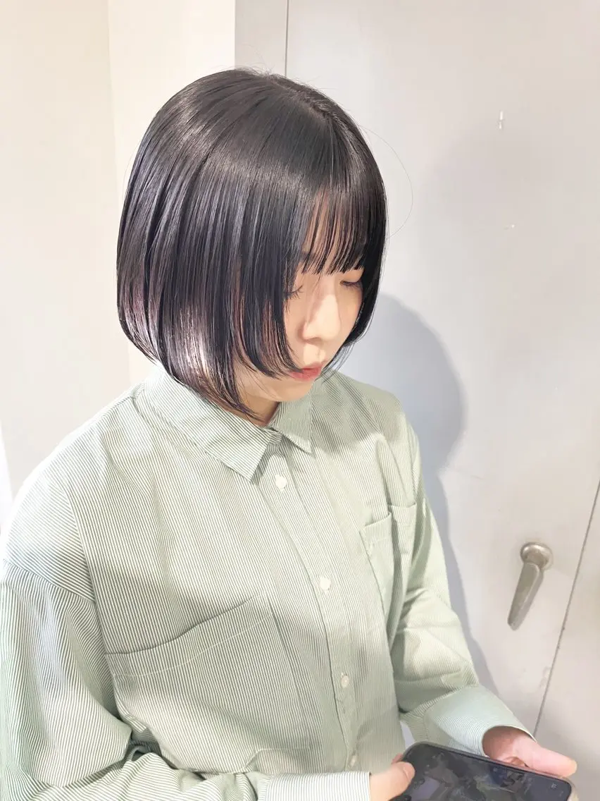 ショート カラー ヘアアレンジ ボブ レイヤーカット 学割有り/清楚/韓国 風/レイヤー/拓朗のヘアスタイル