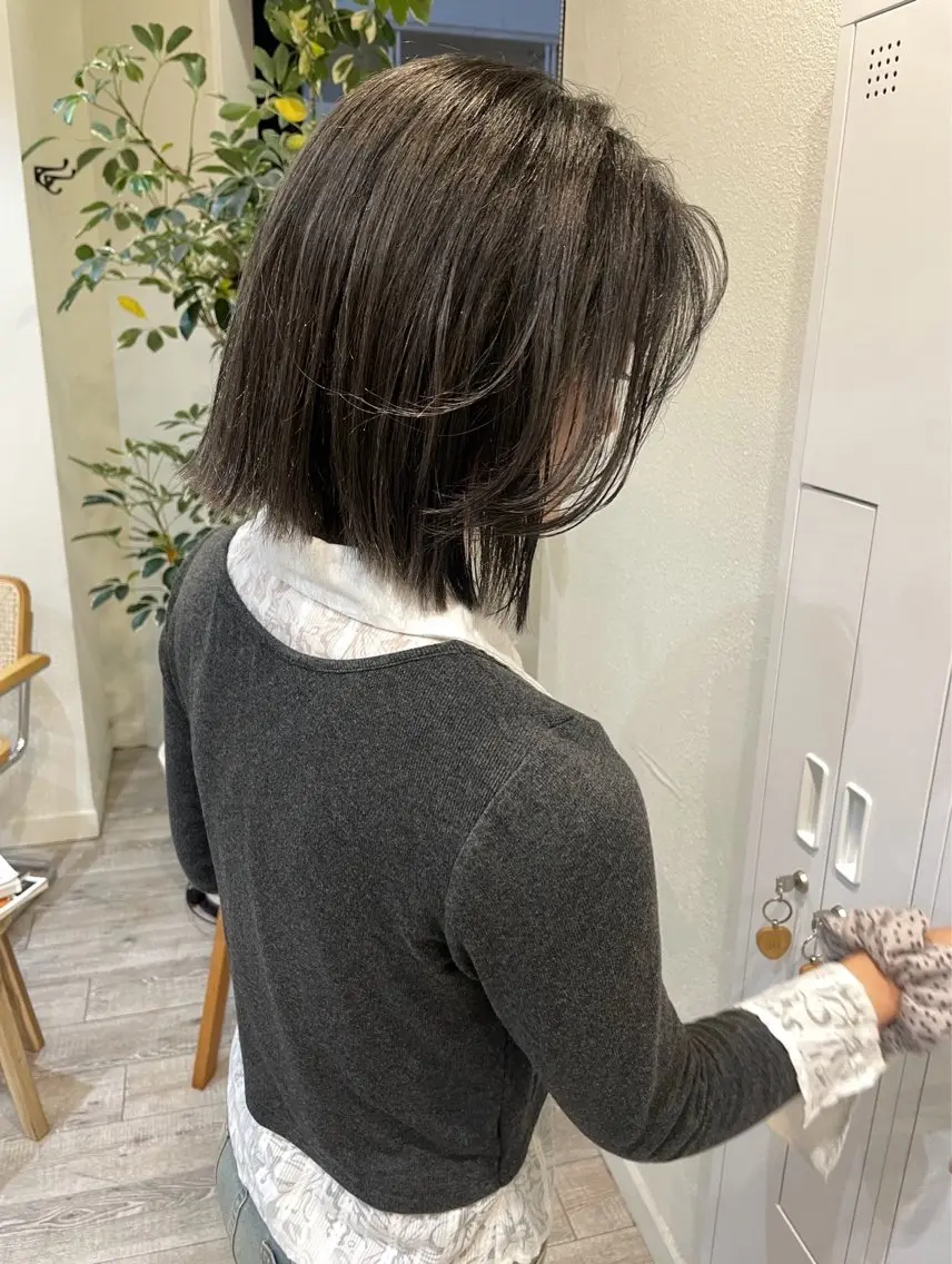 ショート カット トリートメント 抜け感ボブ×パーマ |kazaneのヘアスタイル