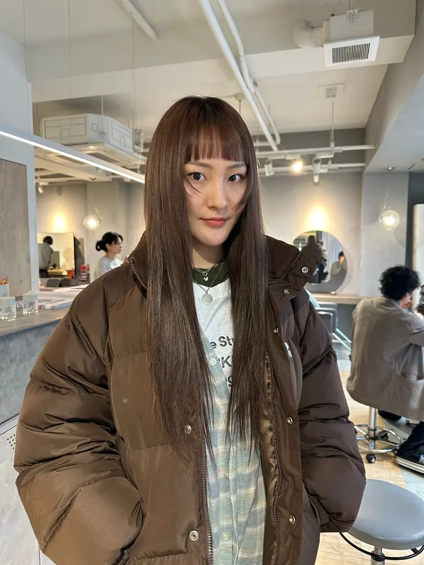 ロング カラー カット ヘアカラー エクステ 美髪・シールエクステ ホソタニリョウコのヘアスタイル