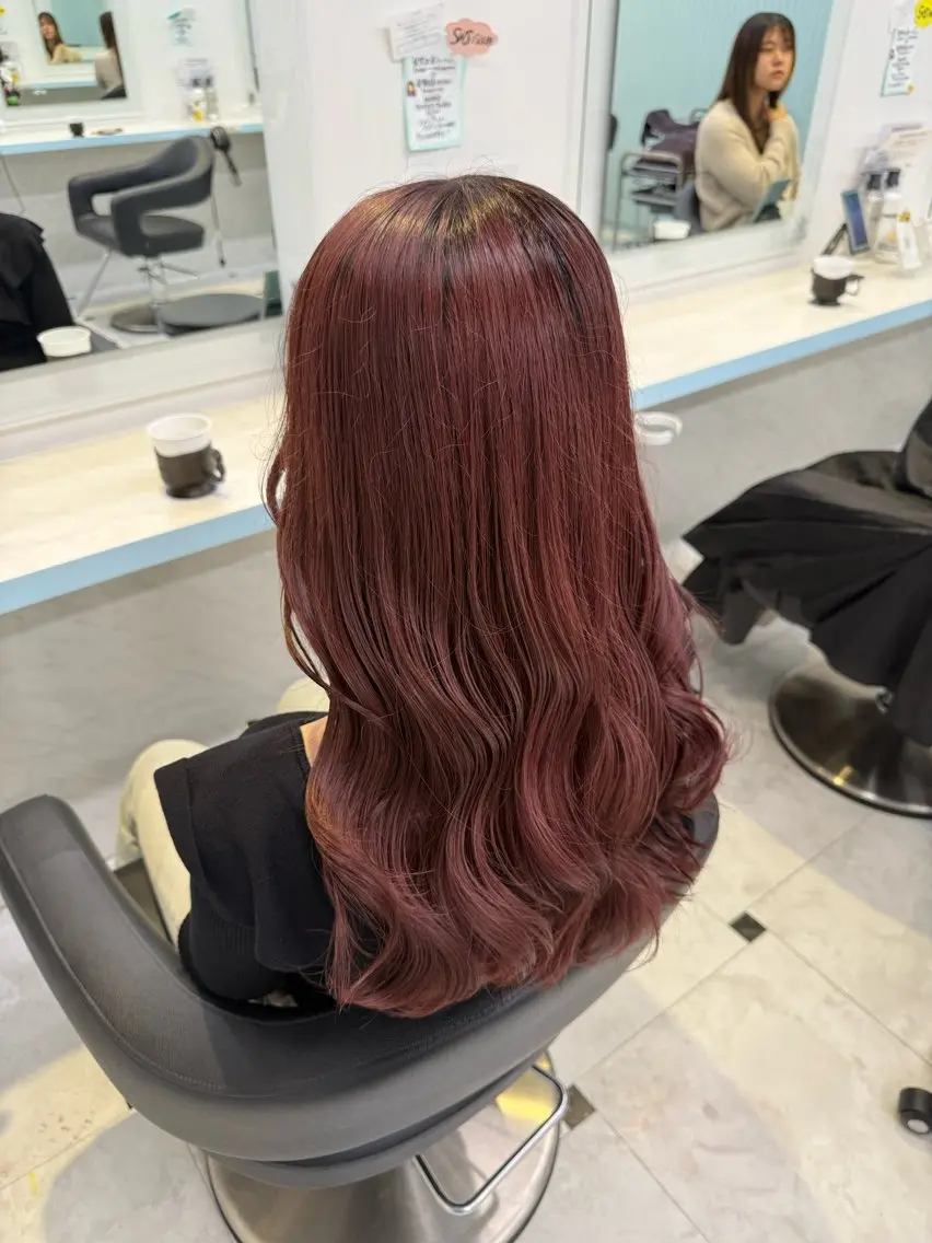 カラー 🇰🇷韓流暖色ヘア 🍒saaya🍒のヘアスタイル