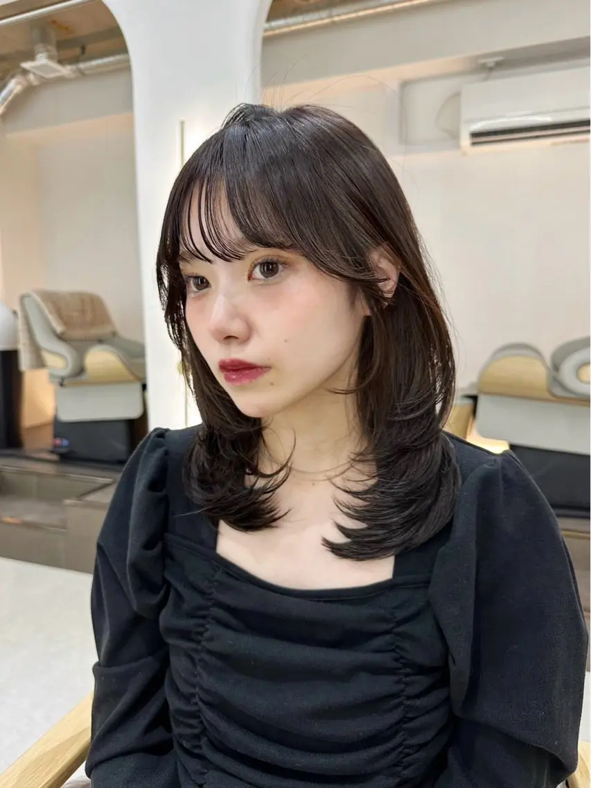 ミディアム ミディアムレイヤー レイヤーカット 🌈レイヤー特化 ×髪質改善🌈きりのヘアスタイル