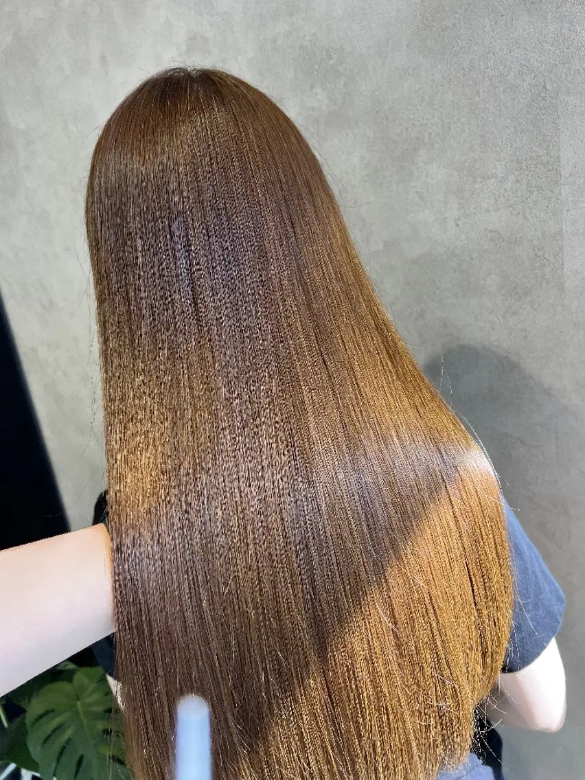 🌟期間限定🌟【2stepトリートメント✨】艶カラー+2stepトリートメント+マイクロバブル🌈※ブリーチ無しの写真