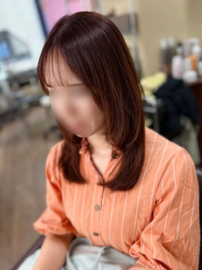 ロング カット ヘアカラー トリートメント . kanokoのヘアスタイル
